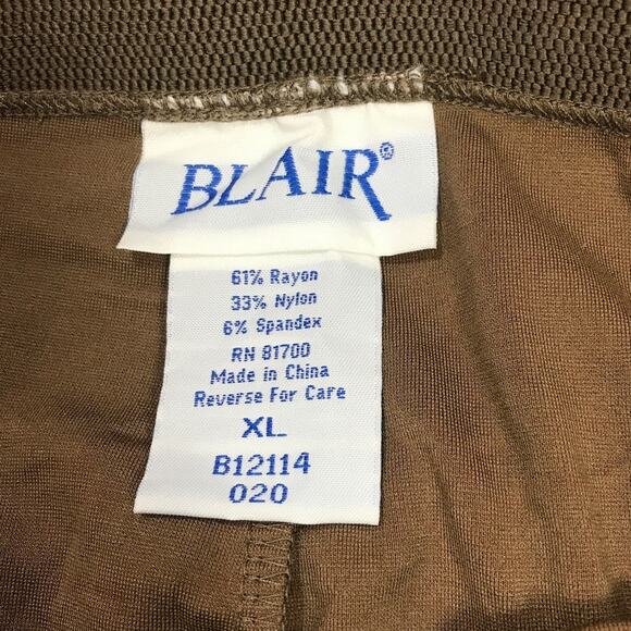 Blair Brown Soft & Comfortable Stretchy Tapered Pants XL - Picture 3 of 4